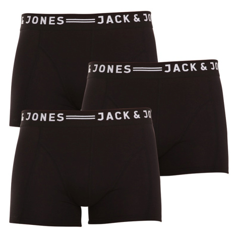 3PACK pánské boxerky Jack and Jones černé (12081832 - black/black) Jack & Jones
