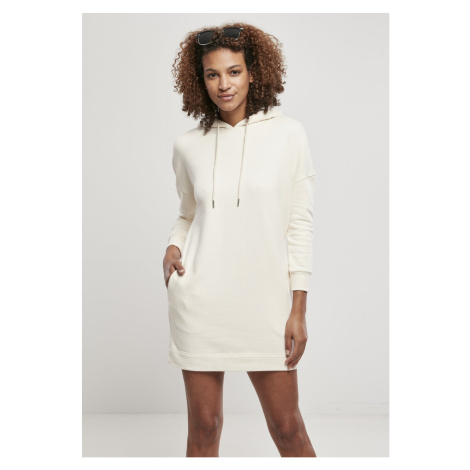 Dámské šaty // Urban classics Ladies Organic Oversized Terry Hoody Dress whitesand