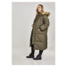 Kabát Urban Classics Ladies Oversize Faux Fur Puffer Coat - darkolive/beige