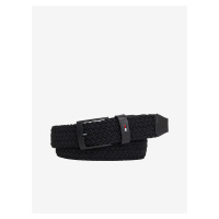 Černý pánský pásek Tommy Hilfiger Adan 3.5 elastic - Pánské