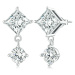 GRACE Silver Jewellery Stříbrné náušnice se zirkony Brielle - stříbro 925/1000 E-BSE642/123 Stří