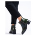 Vinceza Klasické kotníčkové boty zelené dámské na širokém podpatku ruznobarevne