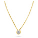 Brilio Silver Nadčasový pozlacený náhrdelník se zirkonem NCL75Y
