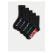 Sada pěti párů dětských ponožek se zvířecím vzorem v černé barvě Marks & Spencer