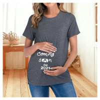 Těhotenské tričko s nápisem coming soon