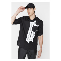 Trendyol Limited Edition Black Men's Regular Fit Printed Shirt