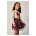 Dětská sukně Mayoral vínová barva, mini, áčková