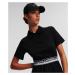 Šaty karl lagerfeld logo tape shirt dress černá
