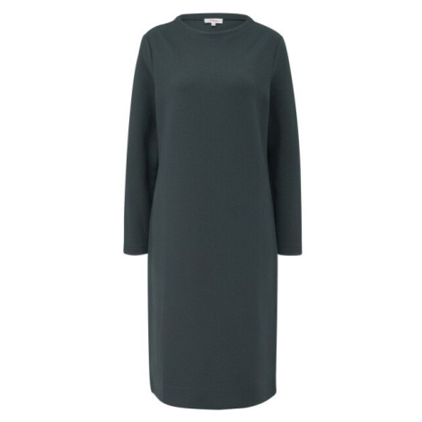 s.Oliver RL LONG SLEEVE DRESS NOOS Midi šaty, tmavě zelená, veľkosť