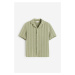 H & M - Košile resort strukturovaný úplet Regular Fit - zelená