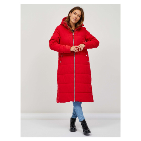 Červený dámský prošívaný kabát SAM 73 Uzochi