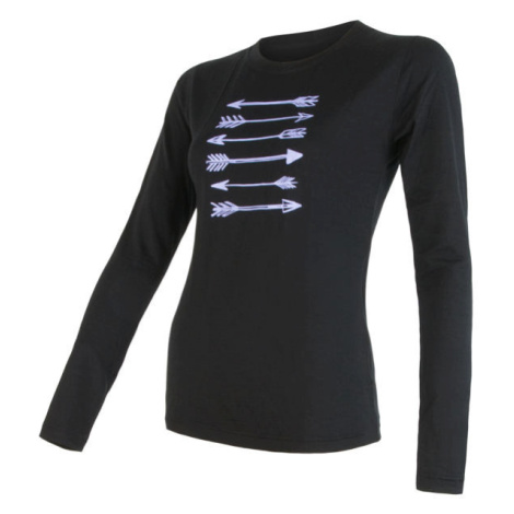 Dámské tričko SENSOR Merino Active PT Arrows dl.rukáv černá