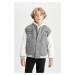 DEFACTO Boys College Collar Snap Closure Pocket Bomber Jacket