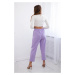 Nové kalhoty punto s řetízkem světle fialové barvy