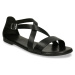 Černé dámské kožené sandály