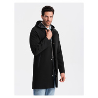 Pánský kabát s kapucí v jemném pruhu - V1 - ESPIR