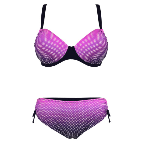 Lilian dámské dvoudílné plavky výztuž S1161 fialová Modera