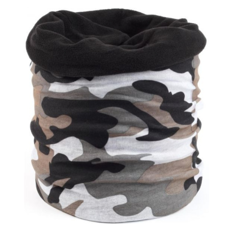 Finmark MULTIFUNCTIONAL SCARF WITH FLEECE Multifunkční šátek s fleecem, černá, velikost