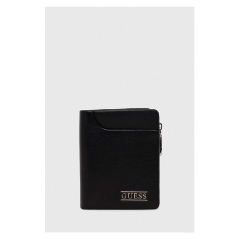 Kožená peněženka Guess NEW BOSTON černá barva, SMNEBR LEA46