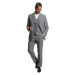4-dílný oblek se 2 kalhotami a 1 oboustranní vestou Roger Kent Stříbro šedá/Černá