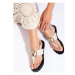 Pk Luxusní sandály dámské hnědé bez podpatku ruznobarevne