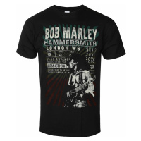 Tričko metal pánské Bob Marley - Hammersmith '76 - ROCK OFF - BMAECOTS01MB