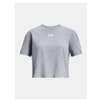 Světle šedé holčičí crop top tričko Under Armour Sportstyle