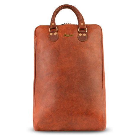 Bagind Origo - Dámský i pánský kožený batoh hnědý, ruční výroba, český design