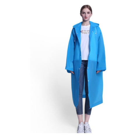 NEZNAČKOVÉ UNISEX znovupoužitelná pláštěnka s kapucí Barva: Modrá