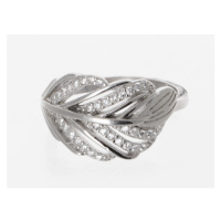 Stříbrný prsten s čirými zirkony 58199F