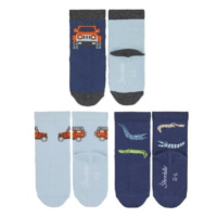 Sterntaler Dětské ponožky 3-pack Jeep/Crocodile Blue