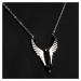 Něžný dámský náhrdelník s chirurgické oceli Wings Black