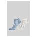 PONOŽKY GANT BRETON STRIPE ANKLE SOCKS 2-PACK modrá