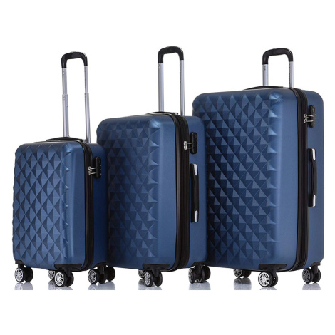 Kvalitní cestovní kufr na kolečkách - BEIBYE Diamond Barva: Tmavě modrá