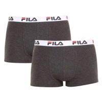 Fila MAN BOXER 2 PACK Pánské boxerky, tmavě šedá, velikost