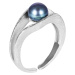 JwL Luxury Pearls Stříbrný prsten s modrou perlou JL0541