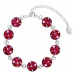 Stříbrný náramek se Swarovski krystaly červený 33048.3 cherry