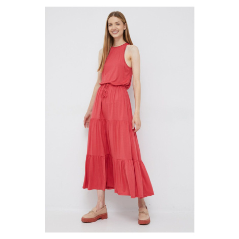 Šaty Polo Ralph Lauren růžová barva, maxi