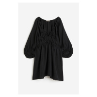 H & M - Oversized šaty ze směsi lyocellu - černá