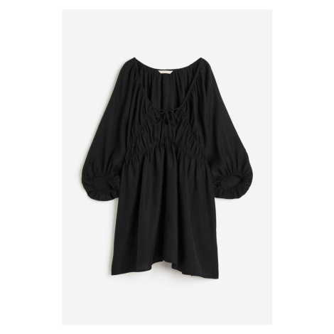H & M - Oversized šaty ze směsi lyocellu - černá H&M