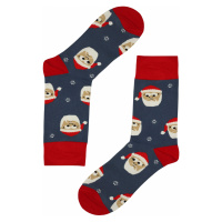 Pánské vánoční ponožky Santa Fousáč modrá