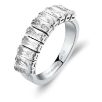 Brosway Třpytivý ocelový prsten se zirkony Desideri BEIA001 56 mm