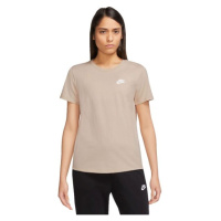 Nike SPORTSWEAR CLUB Dámské tričko, béžová, velikost