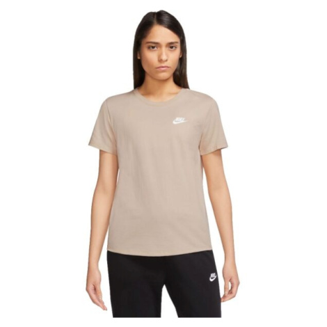Nike SPORTSWEAR CLUB Dámské tričko, béžová, velikost