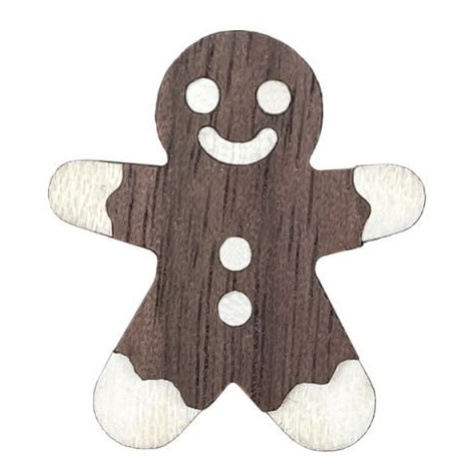 Dřevěná brož Gingerbread brooch BeWooden