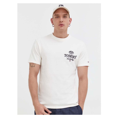 Tommy Jeans pánské bílé tričko Tommy Hilfiger