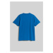 Tričko woolrich embroidered logo t-shirt modrá