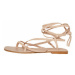 Béžové kožené sandály Vero Moda