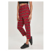 kalhoty dámské URBAN CLASSICS - High Waist Checker Cropped - red/blk