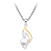 MOISS Elegantní bicolor přívěsek s perlou PP000115